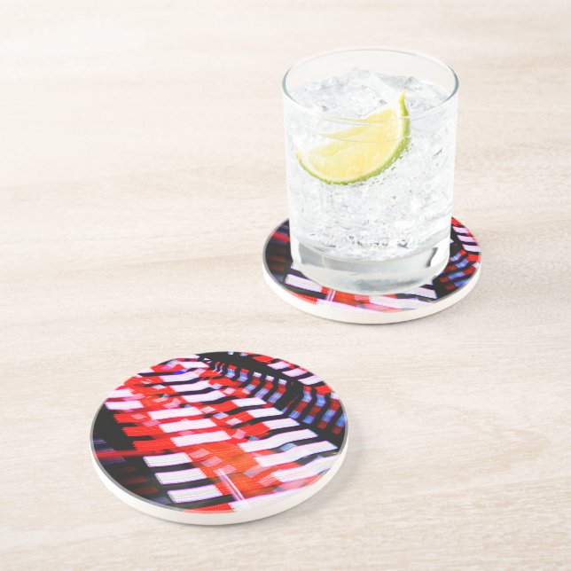 Porta-copos Branco vermelho e azul (Lateral)