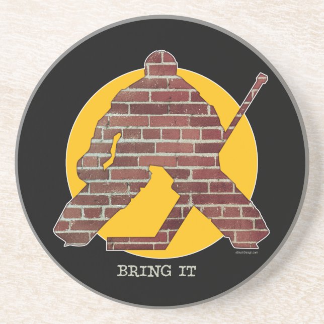 Porta-copos Brick Wall Hockey Goalie (Frente)