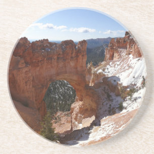 Porta-copos Bryce Canyon Natural Bridge Snowy Landscape Foto