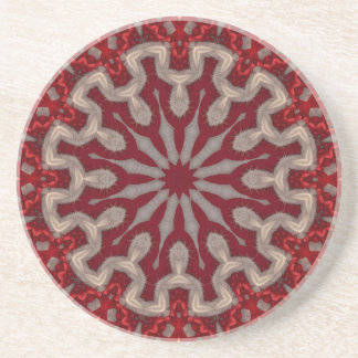Porta-copos Bule de Arenito Decorativo Vermelho