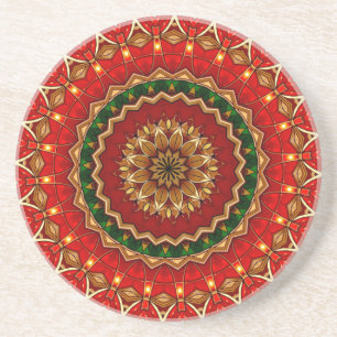 Porta-copos Bule de Arenito Decorativo Vermelho