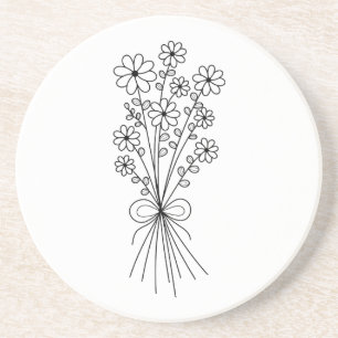 Porta-copos Buquê Floral Minimalista