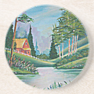 Porta-copos Cabina pela pintura a óleo de fluxo