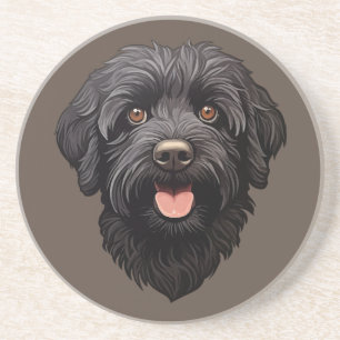 Porta-copos Cachorro Preto Labradoodle