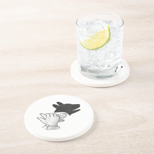 Porta-copos Cachorro Silhouette Mão