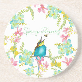 Porta-copos Cadeado de flores de primavera