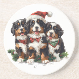 Porta-copos Cães das Montanhas Bernesas de Natal
