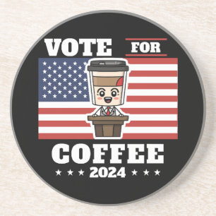 Porta-copos Café para presidente, vote no café