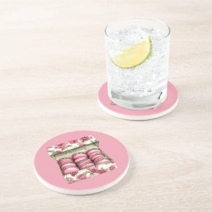 Porta-copos Caixa de Macarons Rosas Bonitas