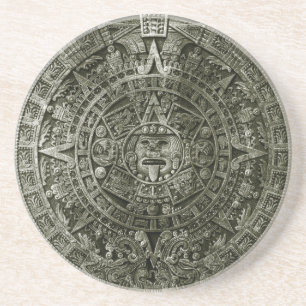 Porta-copos Calendário Zodíaco Aztec Sun Stone
