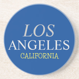Porta-copos California Los Angeles City USA Retro Vintage Blue