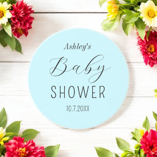 Porta-copos Caligrafia Chá de fraldas Azul