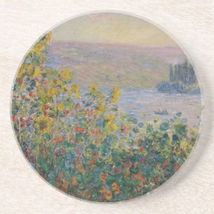 Porta-copos Camas de Flores em Vétheuil, Paisagem Impressionis