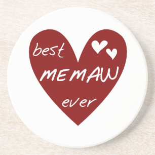 Porta-copos Camiseta e presentes de Memaw do coração vermelho