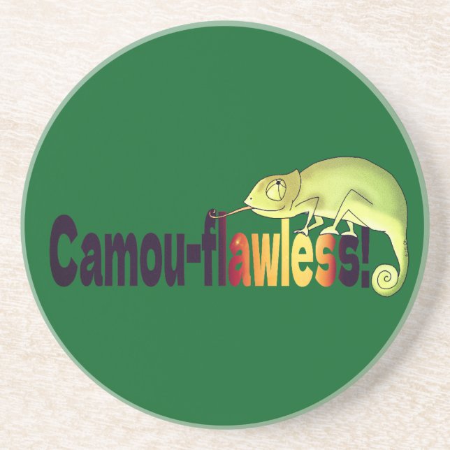 Porta-copos Camuflagem engraçada e impecável do Camaleão Troca (Frente)