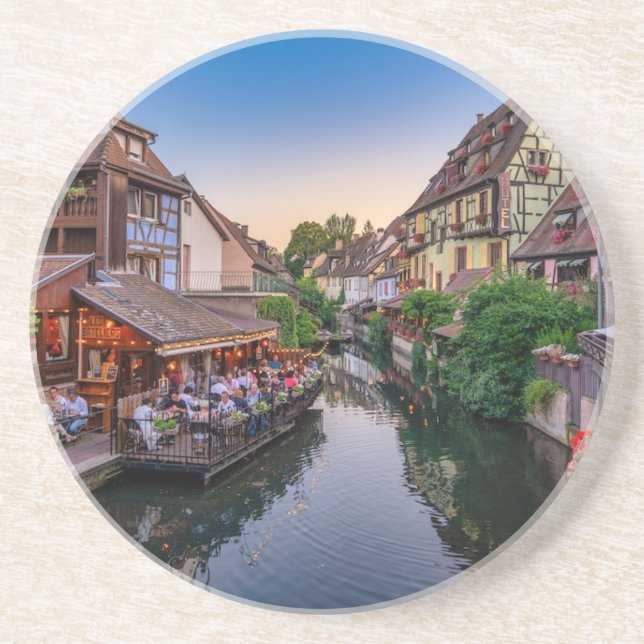 Porta-copos Canal de Água Flor da Alsace France (Frente)