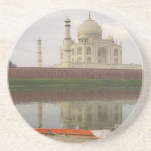 Porta-copos Canoa na água com Taj Mahal, Agra, Índia
