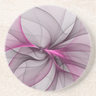 Porta-copos Caos Moderno Elegante Arte Fractal Abstrata Rosa