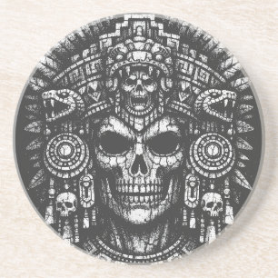 Porta-copos Capacete de Caveira Asteca por BurnsInHell