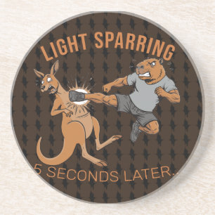 Porta-copos Capivara Engraçada vs Canguru Sparring Leve MMA Me