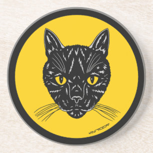 Porta-copos Cara de Gato Preto
