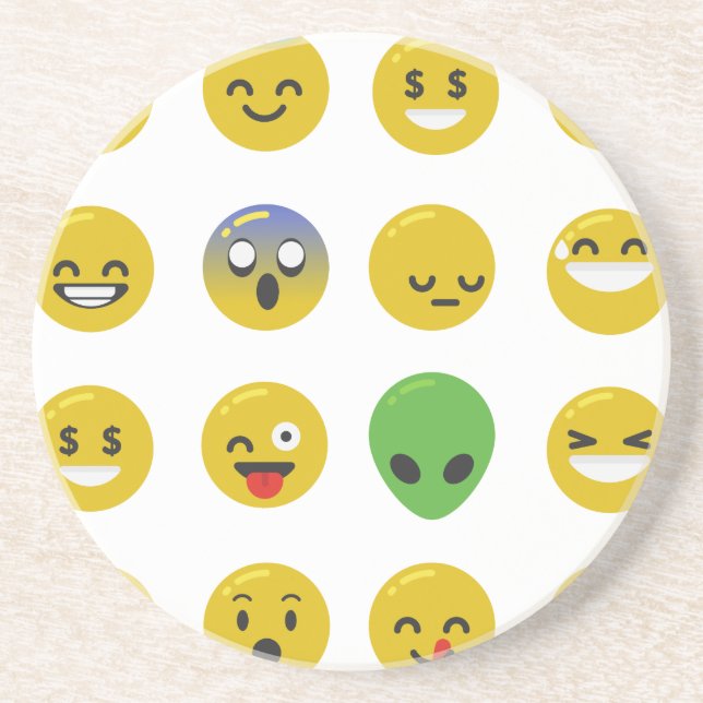 Porta-copos Cara feliz Emoji (Frente)