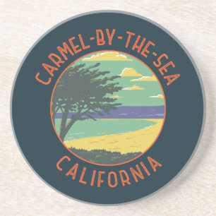 Porta-copos Carmel-by-Sea California Retro Distress