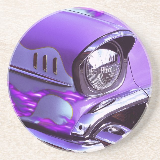 Porta-copos Carro clássico: Chevrolet com capa flamejante (Frente)