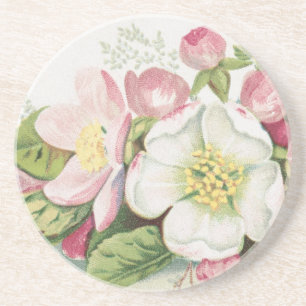 Porta-copos Cartão de Natal Vintage Retro, Flores de Maçã