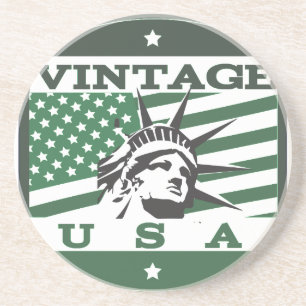 Porta-copos cartaz de viagem com logotipo americano