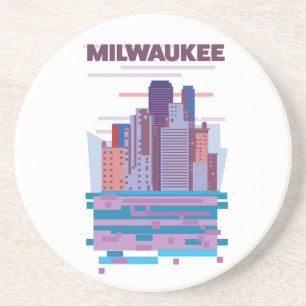 Porta-copos Cartaz de viagem de Milwaukee