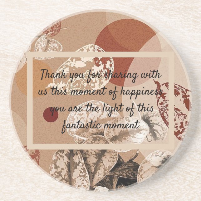 Porta-copos carte de remercîment (Frente)