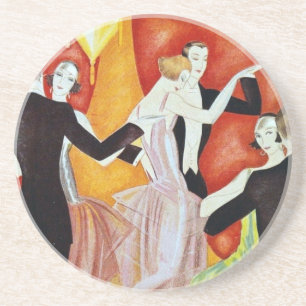 Porta-copos casais para dança da década de 1920