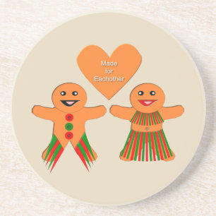 Porta-copos Casal de Gingerbread de Natal