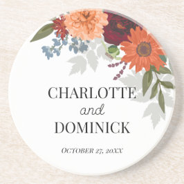 Porta-copos Casamento Floral do Jardim de Queda Burgundy