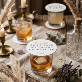 Porta-copos Casamento Personalizado com Letra Moderna Rústica 