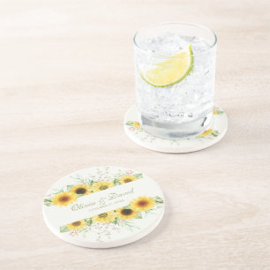 Porta-copos Casamento Rustic Sunflower Delight