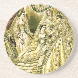 Porta-copos Casamento vintage de cor antiga