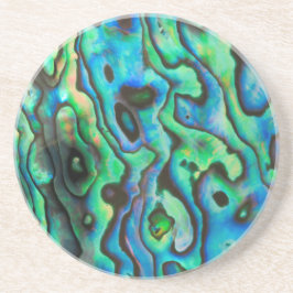 Porta-copos Casca azul-verde do abalone
