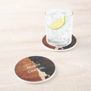 Porta-copos Castanho Negro Sudoeste Faux Cowhide