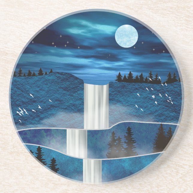 Porta-copos Caudal Azul (Frente)