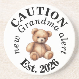 Porta-copos CAUTION new Grandma alert- Teddy Baby Announcement