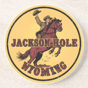 Porta-copos Cavalo Bronco de Jackson Hole vintage Wyoming