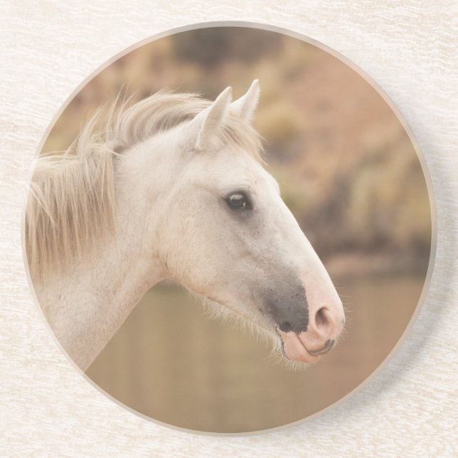 Porta-copos Cavalo selvagem branco (Frente)