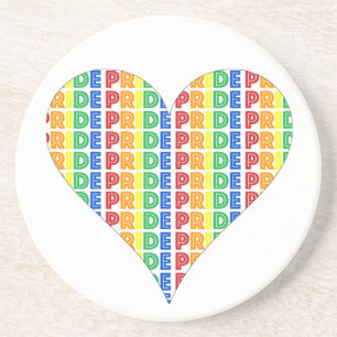 Porta-copos Celebração LGBT Orgulho gay Mês Arco-Íris Coração
