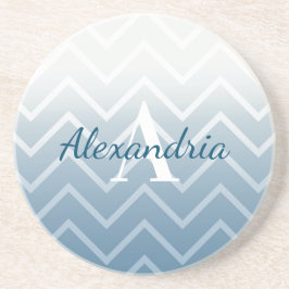 Porta-copos Céu Azul Chevron Branco
