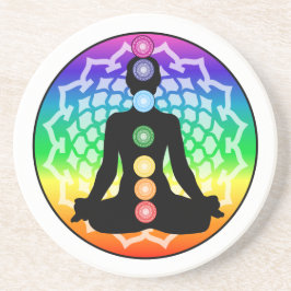 Porta-copos Chakra Lotus Sandstone Suporte – Arte de Yoga