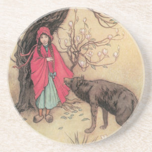 Porta-copos Chapeuzinho Vermelho Vintage por Warwick Goble