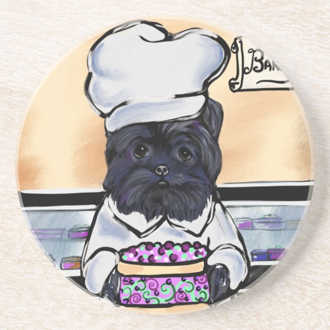 Porta-copos Chef Affenpinscher  (Frente)