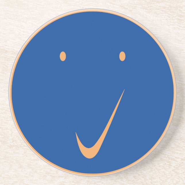 Porta-copos Cheque cara - Tique/Laranja. (Frente)